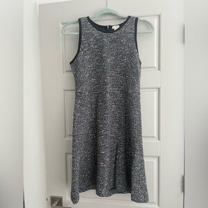 J. Crew Black and White Textured Dress